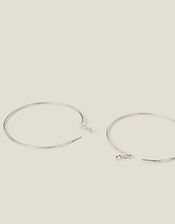 Mid-Size Simple Hoops, Silver (SILVER), large