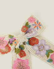 3D Beaded Bow Hair Clip, , large
