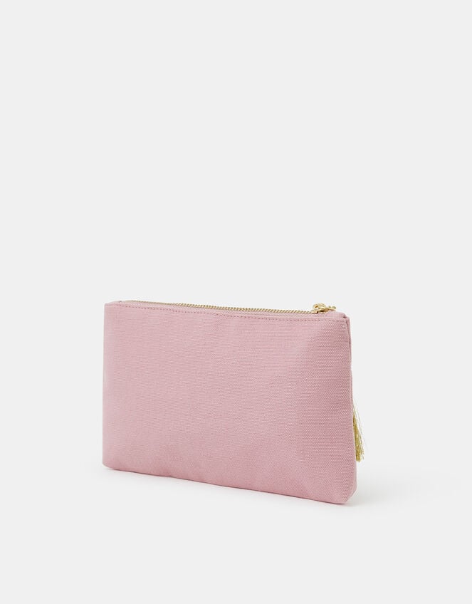 Sun Embellished Zip Pouch, , large