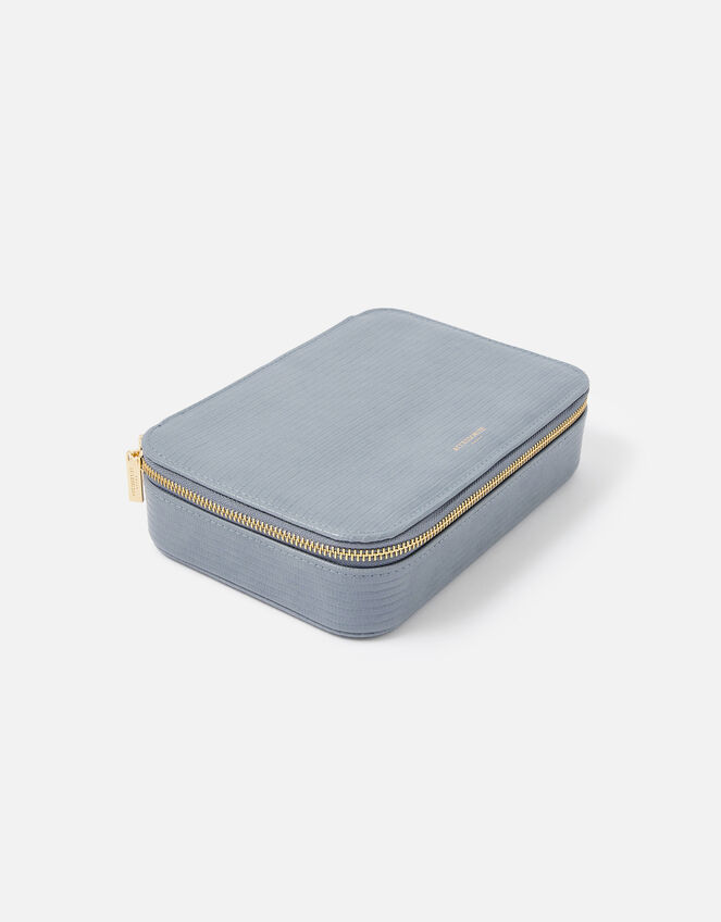 Josie Croc Jewellery Box, Blue (BLUE), large