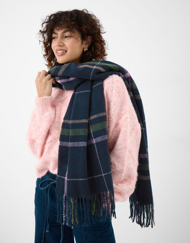 Check Blanket Scarf, , large