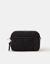 Dina Quilted Nylon Crossbody Bag, , large