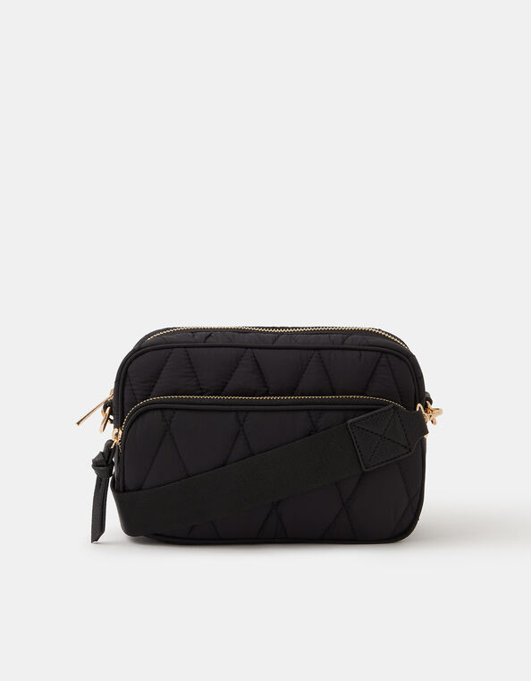 Dina Quilted Nylon Crossbody Bag, , large