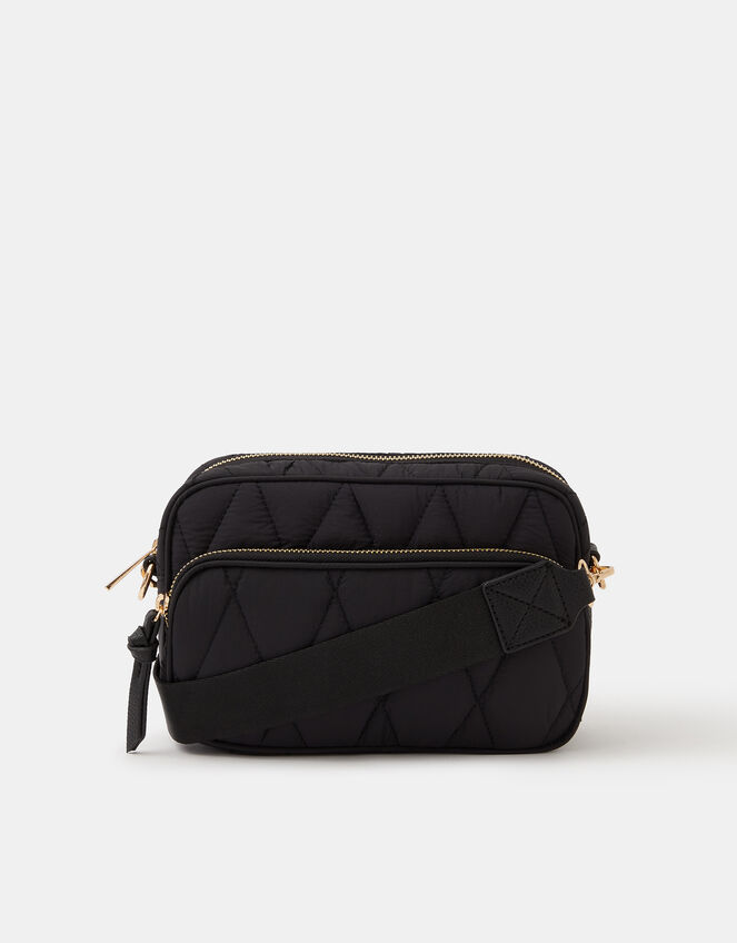 Dina Quilted Nylon Crossbody Bag, , large