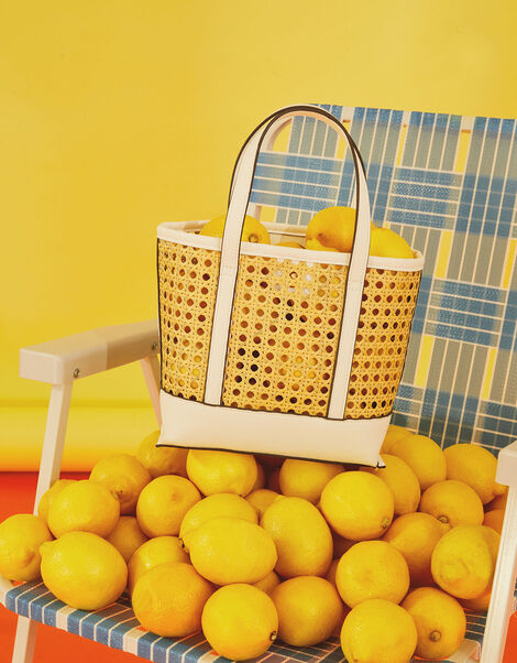 Medium Rattan Handheld Bag, , large