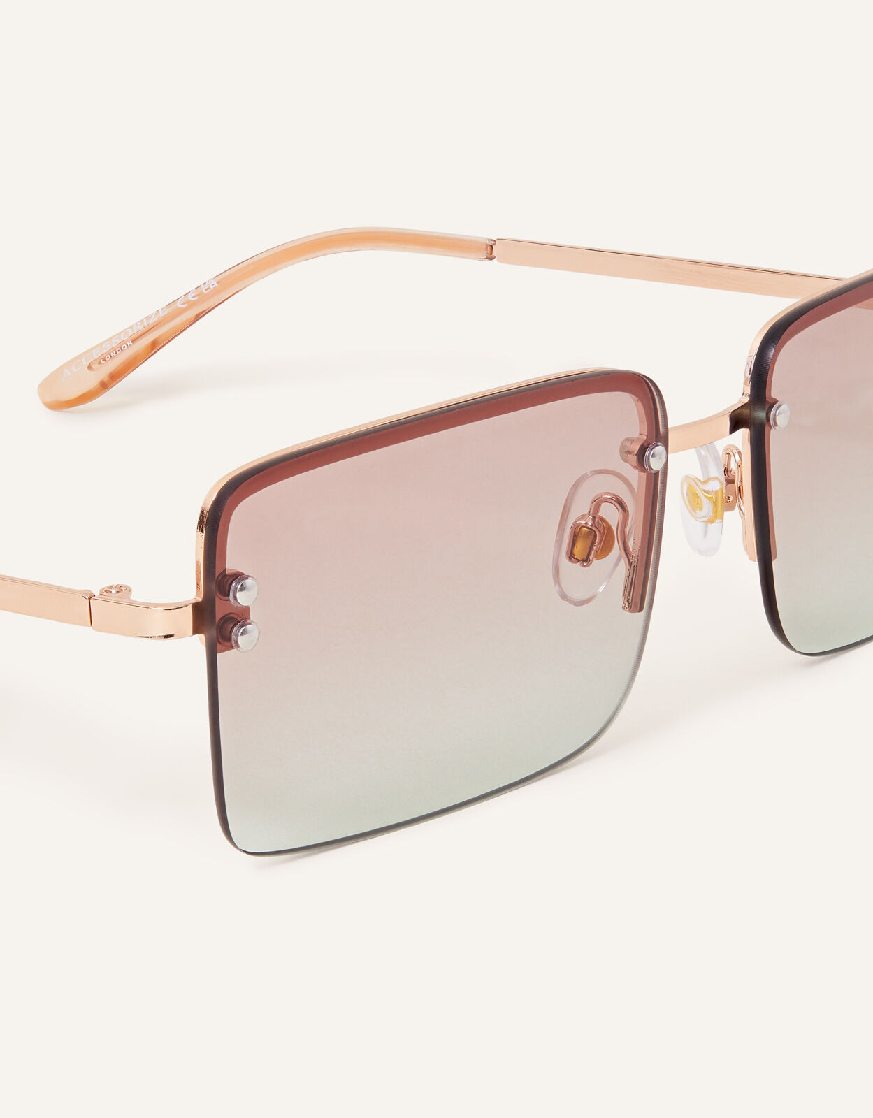 Rimless ombre hot sale sunglasses
