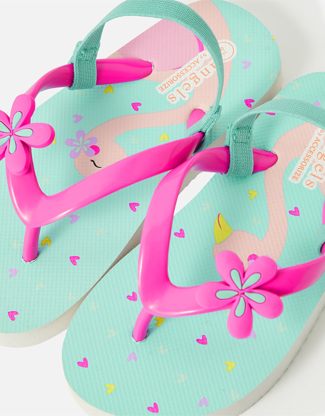 Girls Flamingo Flip Flops Blue Girls flip flops Sandals