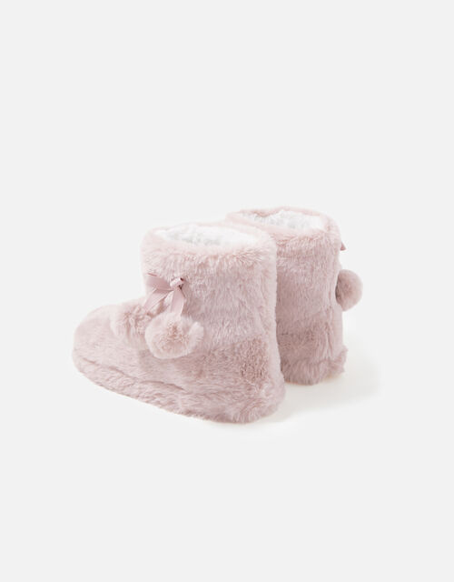 Girls Soft Slipper Boots, Pink (PINK), large