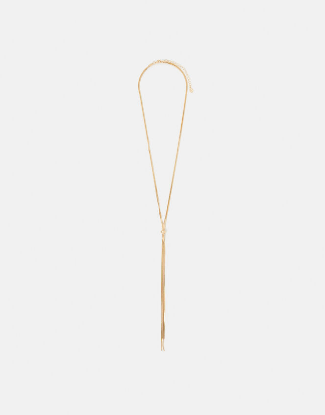 Slinky Lariat Necklace, Gold (GOLD), large