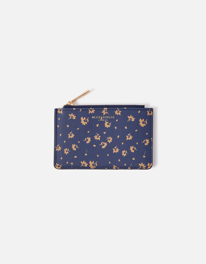 Ditsy Print Cardholder, Blue (NAVY), large