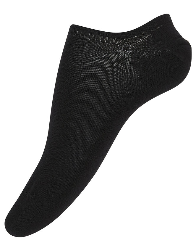 Soft Bamboo Trainer Sock Multipack, Black (BLACK), large