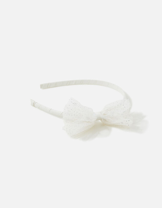 Girls Mesh Bow Headband , , large