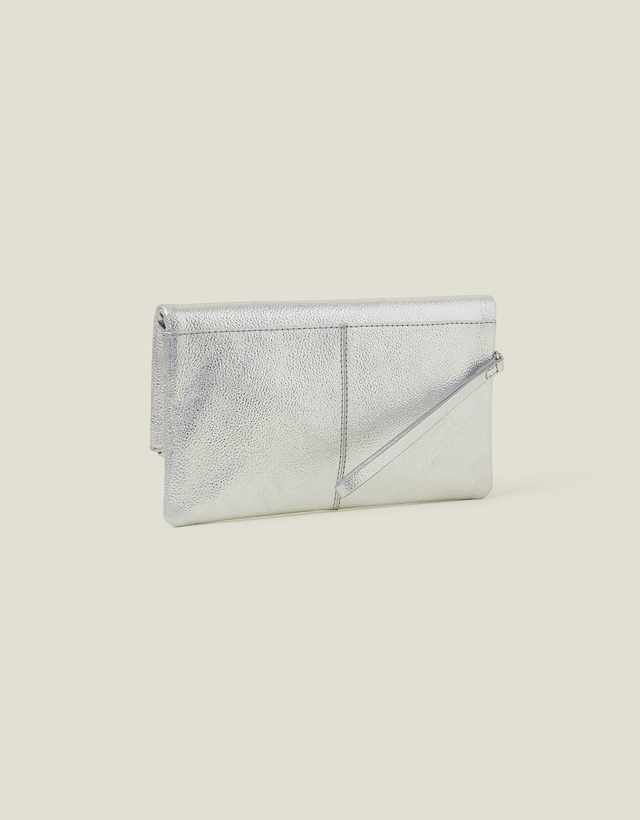 Silver leather evening bag new arrivals