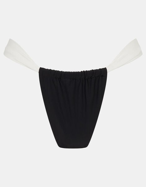Mono Adjustable Bikini Bottoms, Black (BLACK WHITE), large