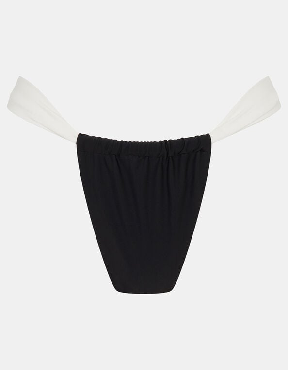 Mono Adjustable Bikini Bottoms, Black (BLACK WHITE), large