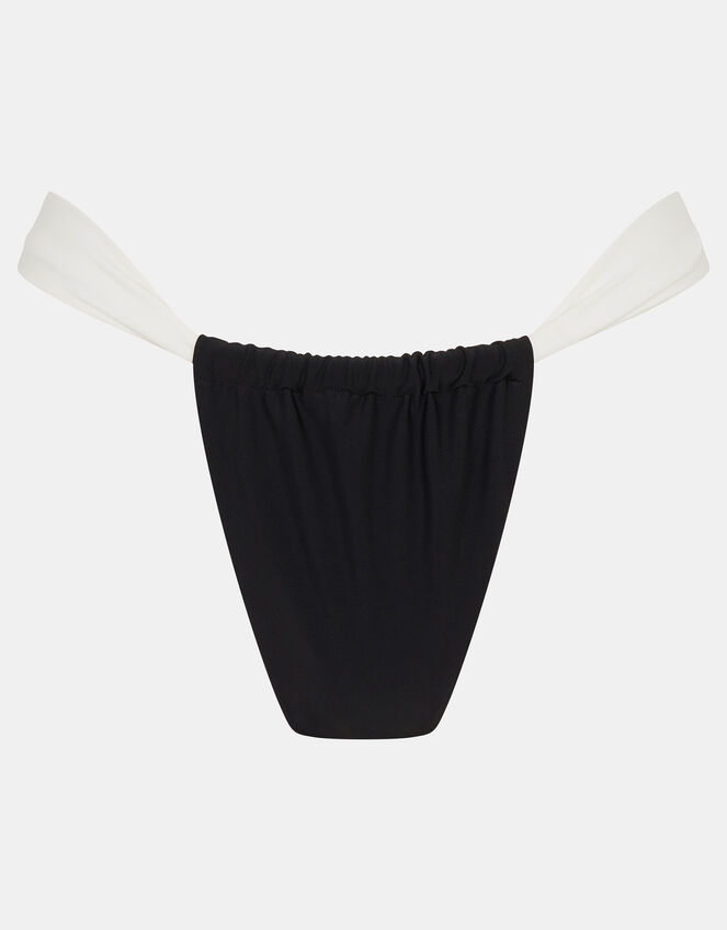Mono Adjustable Bikini Bottoms, Black (BLACK WHITE), large