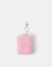 Girls Faux Fur Castle Keychain Notebook, , large