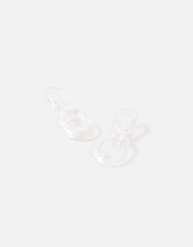 Resin Clear Links Earrings, , large