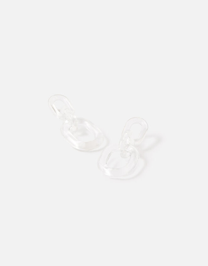 Resin Clear Links Earrings, , large