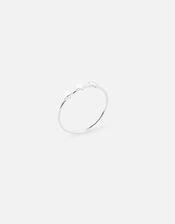 Sterling Silver Star Station Ring, Silver (ST SILVER), large