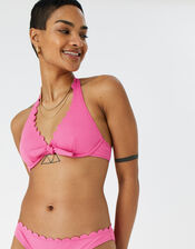 Scallop Underwire Bikini Top, Pink (PINK), large