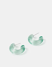 Resin Tube Hoop Earrings, , large