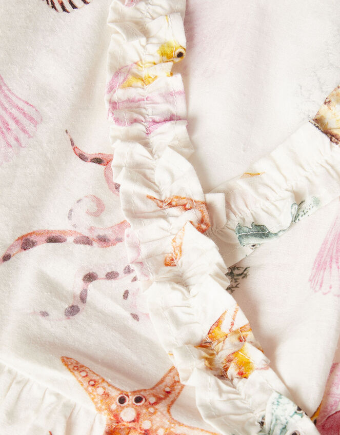 Kids Shell and Fish Print Dress, Multi (PASTEL-MULTI), large