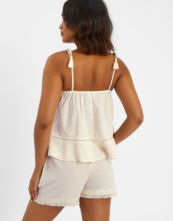 Mirror Embroidered Cami Top, Ivory (IVORY), large