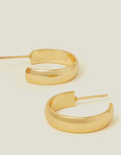 14ct Gold-Plated Chunky Hoop Earrings, , large
