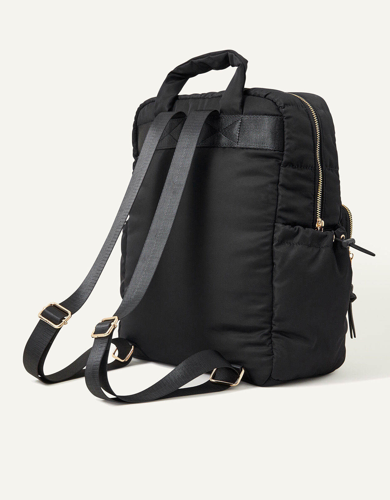Quilted Nylon Laptop Backpack