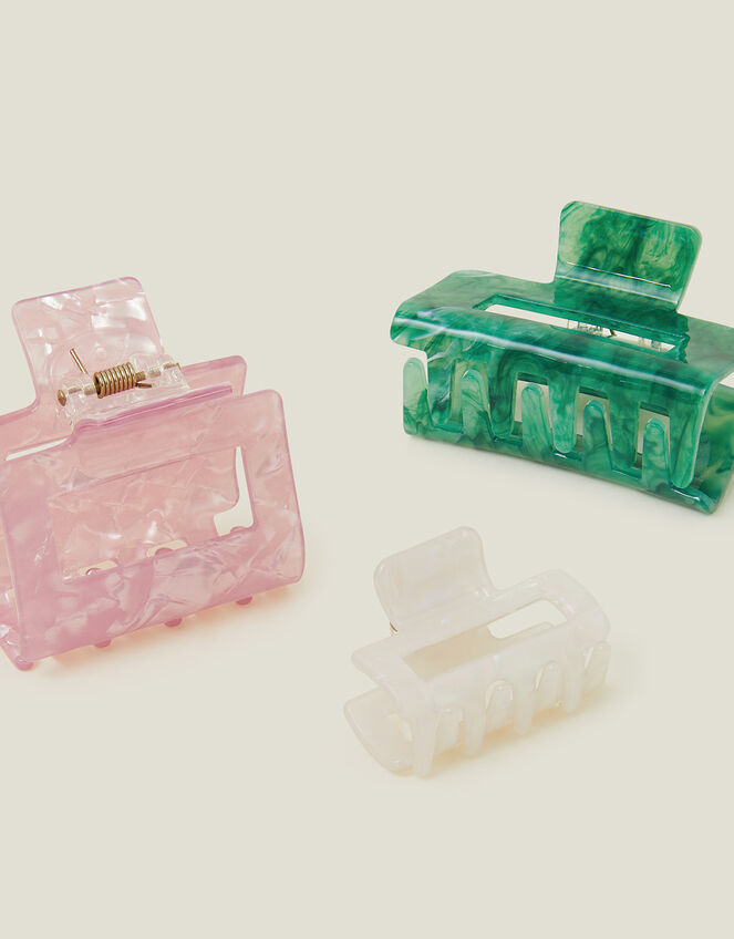 3-Pack Marble Claw Clips, , large