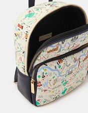 Small London Map Print Backpack, , large