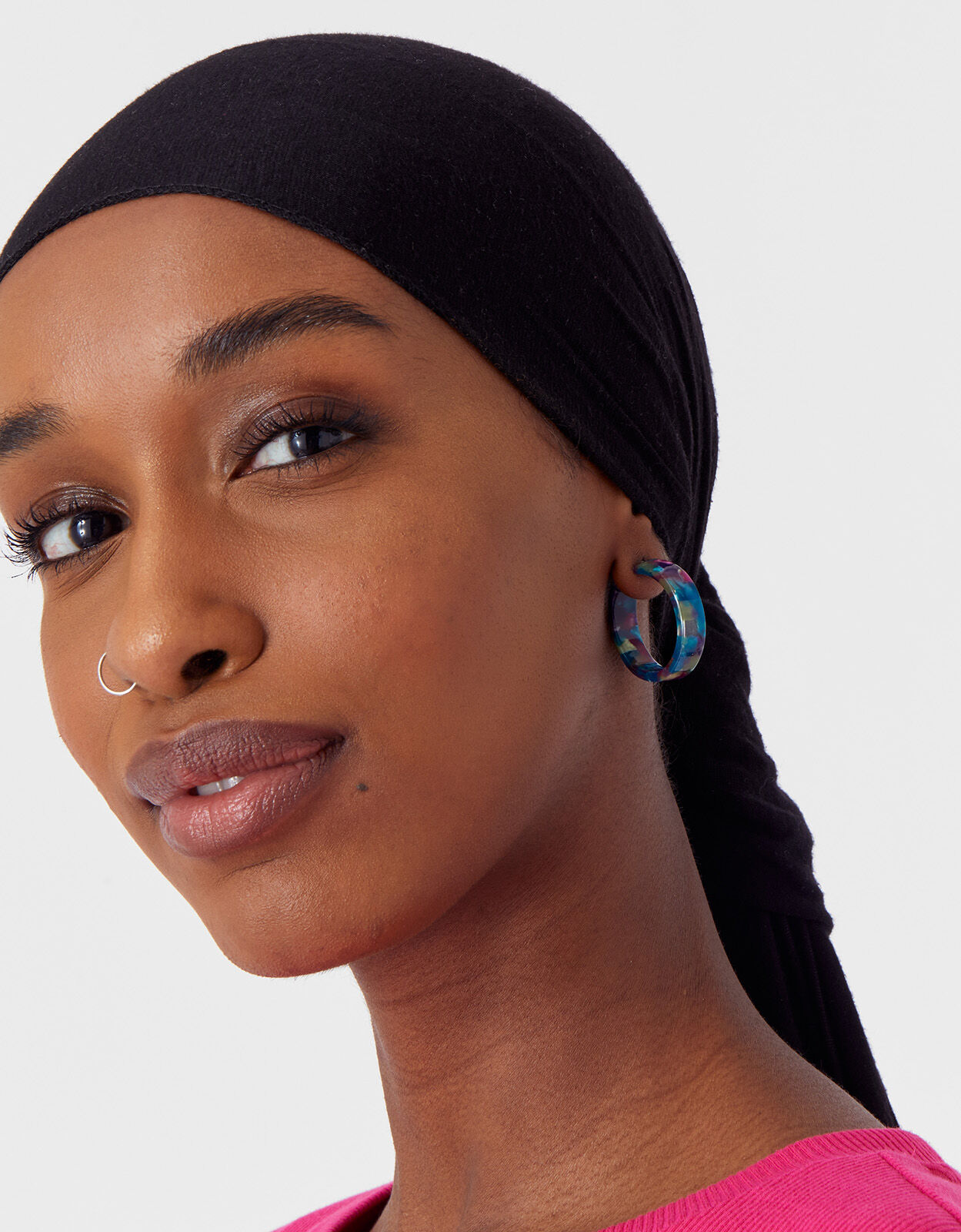 Large resin hoop outlet earrings