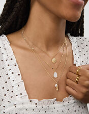 3-Pack Shell Pearl Pendant Necklaces, , large