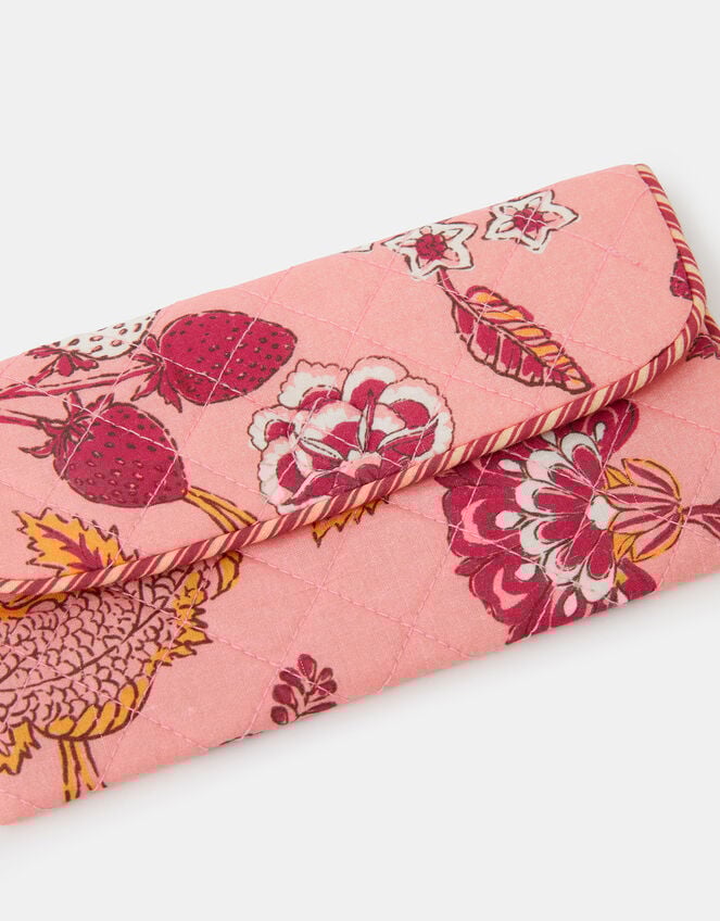 Floral Quilted Sunglasses Pouch, , large