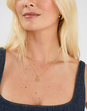14ct Gold-Plated Initial Tag Pendant Necklace, Gold (GOLD), large