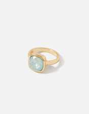 Seascape Statement Crystal Ring, Green (GREEN), large
