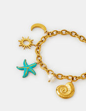 Stainless Steel Starfish Charm Bracelet, , large