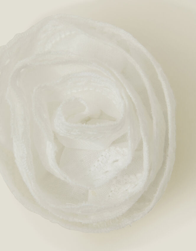 Girls Broderie Flower Hair Clip, , large