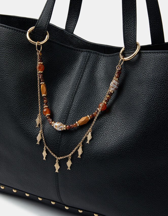 Fish Chain Beaded Bag Charm, , large