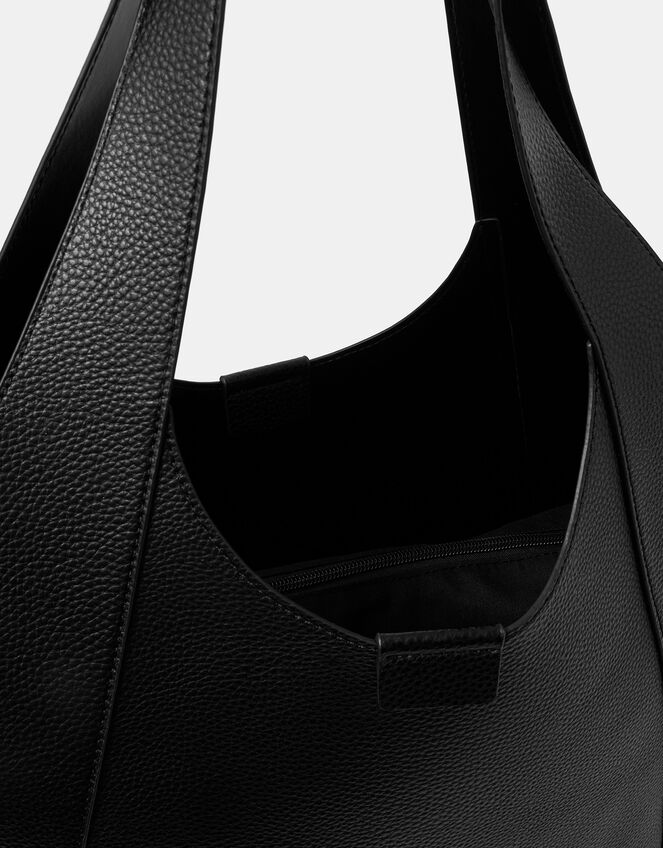 Faux Leather Shoulder Bag, , large