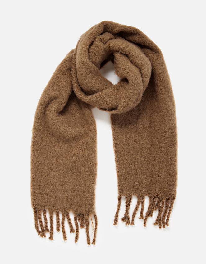 Fluffy Scarf with Reycled Fabric, , large