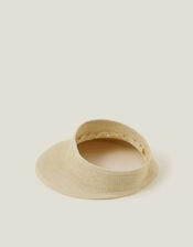 Packable Woven Sun Visor Natural, , large