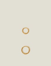 14ct Gold Plated Surgical Steel Clicker Hoops, , large