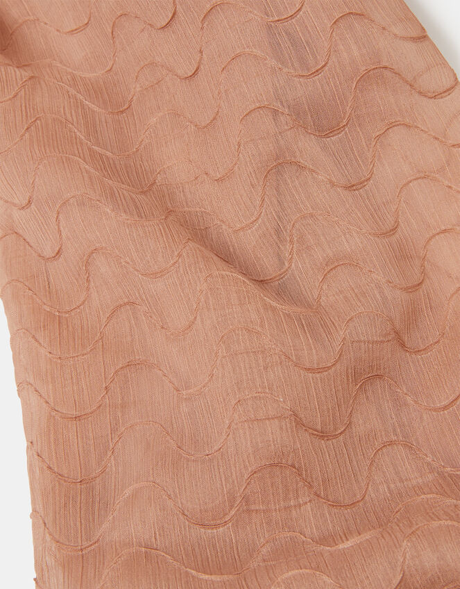 Lightweight Wave Stitch Scarf, Pink (PALE PINK), large