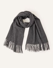Super-Soft Blanket Scarf Grey, , large