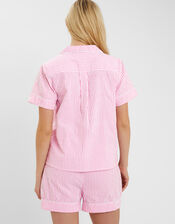 Stripe Cotton Short Pyjamas Set, Pink (PINK), large
