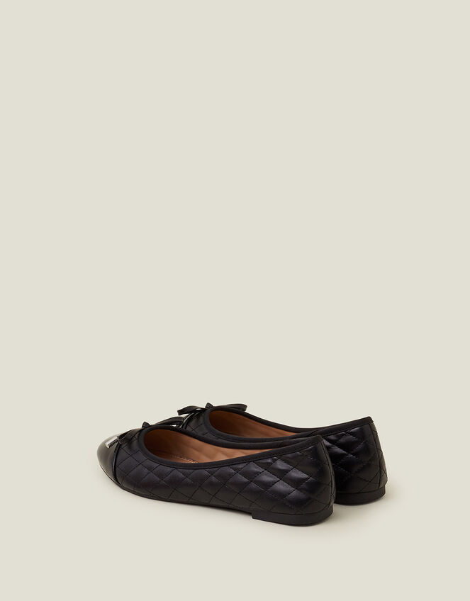 Quilted Ballet Flats, Black (BLACK), large