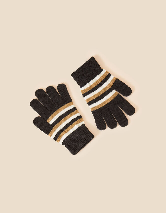 Stripe Stretch Touchscreen Gloves, , large