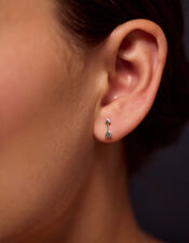 Sterling Silver Arrow Stud Earrings, , large